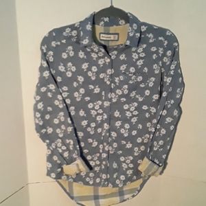 Abercrombie & Fitch girl's flower plaid flannel